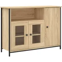vidaXL Sideboard Sonoma-Eiche 100x35x75 cm Holzwerkstoff