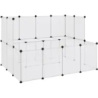 vidaXL Kleintierkäfig Transparent 143x107x93 cm PP und Stahl