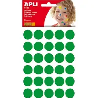 APLI Kids - Kids stickers, cirkel diameter 20 mm, blister met 180 stuks, groen