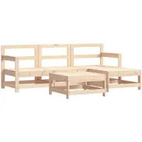 vidaXL 5-tlg. Garten-Lounge-Set Massivholz Kiefer
