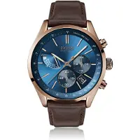 HUGO BOSS 1513604 Leather Strap Chronograph Quartz Men's Watch