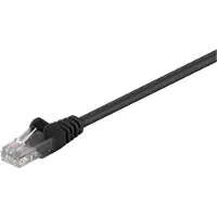 Goobay CAT 5e Patchkabel, U/UTP, Schwarz, 50 m, CCA Kupfergemisch