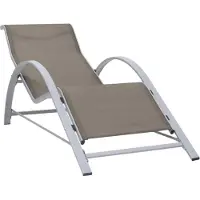 vidaXL Sonnenliege Textilene und Aluminium Taupe