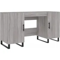 vidaXL Schreibtisch Grau Sonoma 140x50x75 cm Holzwerkstoff