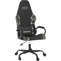 vidaXL Gaming-Stuhl Schwarz und Tarnfarben Kunstleder