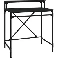 vidaXL Schreibtisch Schwarz 80x50x90 cm Holzwerkstoff und Eisen