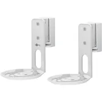 Goobay Lautsprecher-Wandhalterung Modern Era 1 Flex, weiß - 2 Stück, kompatibel mit dem Sonos Era 100, schwenkbare und neigbare Lautsprecherhalterung