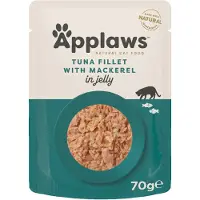 Applaws Nassfutter für Katzen Jelly mit Thunfischfilet Makrele 70 g Futter