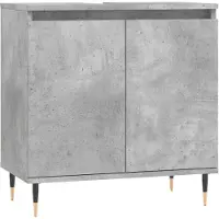 vidaXL Badschrank Betongrau 58 x 33 x 60 cm Holzwerkstoff