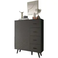Inn.Furn Kommode "Madea" in grau matt Highboard 84 x 114 cm