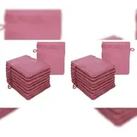 Betz 20 Stück Waschhandschuhe Waschlappen PREMIUM Größe 16x21 cm 100% Baumwolle Farbe beere