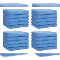 Betz 20 Stück Gästehandtücher PREMIUM 100%Baumwolle Gästetuch-Set 30x50 cm Farbe hellblau
