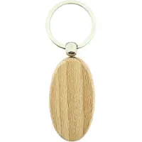 Combicraft Holz Schlüsselanhänger Oval 54x30 mm - 10 Stück - Ohne Aufdruck