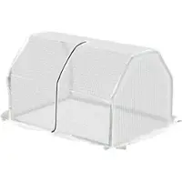 STILVORA Mini-Anzuchtgewächshaus Stahl Weiß 99x71x60 cm mit Folienabdeckung