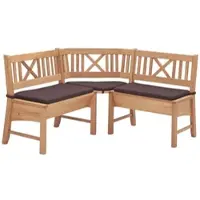 58 aufm Kessel ECKBANK Deborah 177 x 177 x 87 Massivholz Buche lackiert/Dunkelbraun
