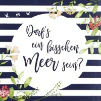 Home Fashion , Meer sein, Lunch-Servietten aufgefaltetes Maß 33 cm x 33 cm, im Viertelfalz, 20 Stück pro Pack, 12 Pack pro Karton