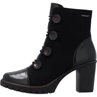 Rieker Stiefelette mit Absatz, Gummizug und Reißverschluss von Nabukino