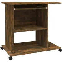 vidaXL Schreibtisch Räuchereiche 80x50x75 cm Holzwerkstoff