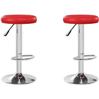 vidaXL Barhocker 2 Stk. Rot Kunstleder