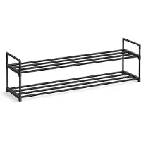 Songmics Schuhregal mit 2 Ebenen aus Metall 30 x 116 x 34 cm stapelbar LSA032B01