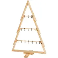 Howa Deko Weihnachtsbaum aus Holz groß XL – moderne Weihnachtsdeko mit Stangen und Haken - Höhe 100cm 8805