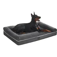 Feandrea Orthopädisches Hundebett mit erhöhtem Rand 120 x 85 x 25 cm PGW078G01