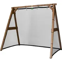 Axi 4-in-1 SportsFun Braun | 4-in-1 Gestell für Schaukel, Fußball, Volleyball & Tennis | Schaukelgestell & Netze für diverse Sportarten