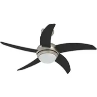 vidaXL Deckenventilator mit Licht und Fernbedienung 110 cm Schwarz