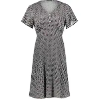 Zero Minikleid "Minikleid mit Print", Damen, Gr. 42, EURO, braun (braun, cream), Obermaterial: 100% Viskose CV., Kleider Minikleid