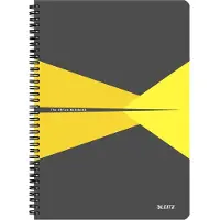 Leitz 44950015, Muster, Grau, Gelb, A4, 90 Blätter, 90 g/m², Hardcover