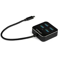 StarTech.com .com USB-C Hub 4 Port - USB Typ-C/ USB 3.1 Gen 2 Hub (10Gbit/s) - Bus powered - USB Type-C Verteiler - Thunderbolt 3 USB Hub - Hub - 4 x SuperSpeed USB 3.0 - Desktop - für P/N: PEXUSB321C