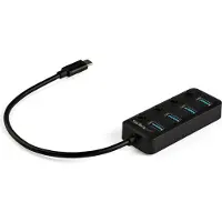 StarTech.com .com 4 Port USB-C Hub - 4x USB-A mit individuellen An/Aus-Schaltern - Mobiler USB C zu USB 3.0 Verteiler - USB Type-C Splitter - Hub - 4 x USB 3.1 Gen 1 - Desktop