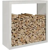 vidaXL Brennholzregal 100x40x100 cm Edelstahl