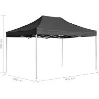 vidaXL - Partyzelt - professionell - zusammenklappbar - 4,5x3 - m - Aluminium - anthrazit