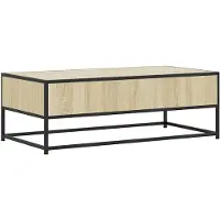 vidaXL Couchtisch Sonoma-Eiche 100x50x35 cm Holzwerkstoff und Metall