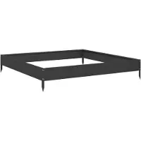 vidaXL Hochbeet Schwarz 100x100x18,5 cm Stahl