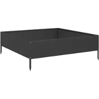 vidaXL Hochbeet Schwarz 100x100x33,5 cm Stahl