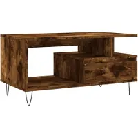 vidaXL Couchtisch Räuchereiche 90x49x45 cm Holzwerkstoff
