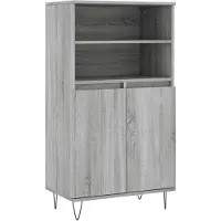 vidaXL Highboard Grau Sonoma 60x36x110 cm Holzwerkstoff