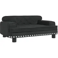 vidaXL Hundebett Schwarz 70x45x30 cm Samt