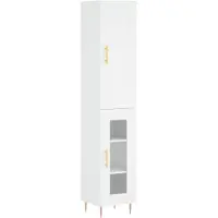 vidaXL Highboard Weiß 34,5x34x180 cm Holzwerkstoff