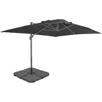 vidaXL Sonnenschirm mit Tragbarem Sonnenschirmständer Anthrazit
