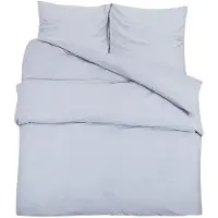 vidaXL Bettwäsche-Set Grau 155x220 cm Leichte Mikrofaser
