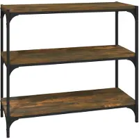 vidaXL Bücherregal Räuchereiche 80x33x70,5 cm Holzwerkstoff und Stahl