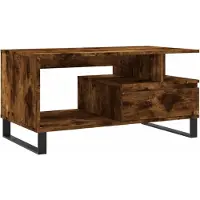 vidaXL Couchtisch Räuchereiche 90x49x45 cm Holzwerkstoff