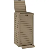 vidaXL Outdoor-Mülltonne Hellbraun 41x41x86 cm Polypropylen