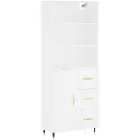 vidaXL Highboard Weiß 69,5x34x180 cm Holzwerkstoff