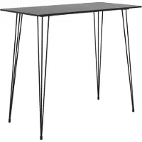 vidaXL Bartisch Schwarz 120x60x105 cm