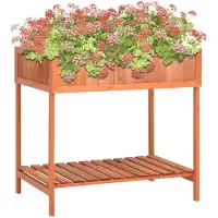 vidaXL Pflanzgefäß für Kräuter 80x60x80 cm Massivholz Tanne