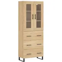 vidaXL Highboard Sonoma-Eiche 69,5x34x180 cm Holzwerkstoff